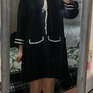 Black Dress with White Trim